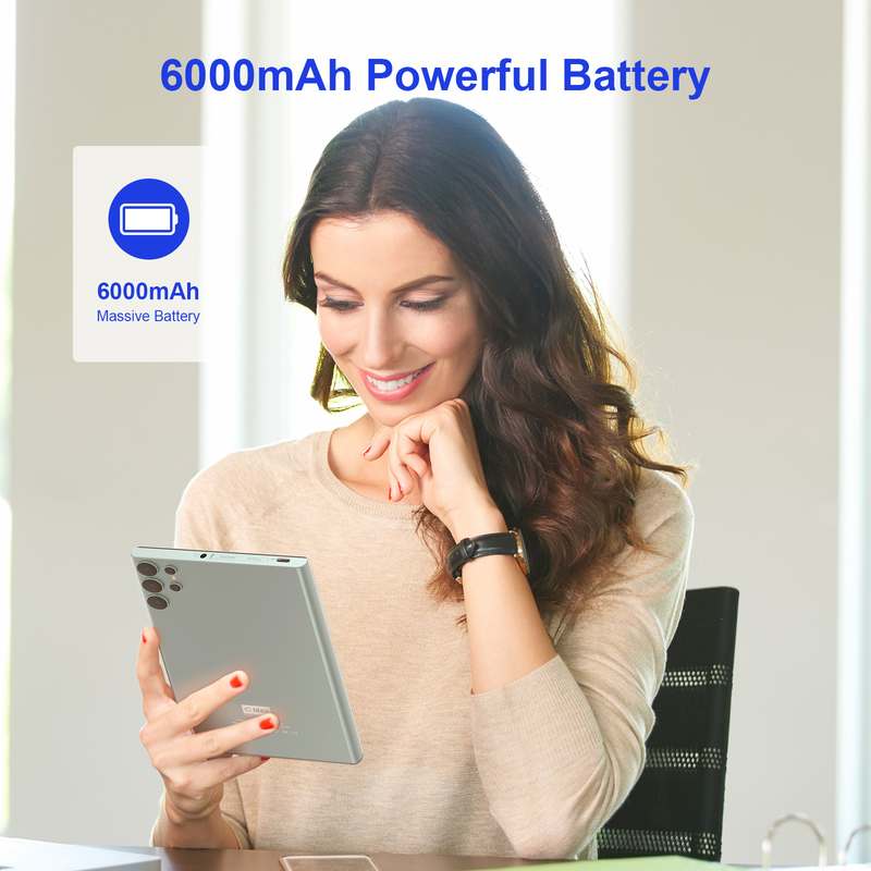 C idea 7 inch Wifi Tablet met hoes 8+256GB Opslag Quad Core Processor 600x1024 IPS Touchscreen CM524 groen