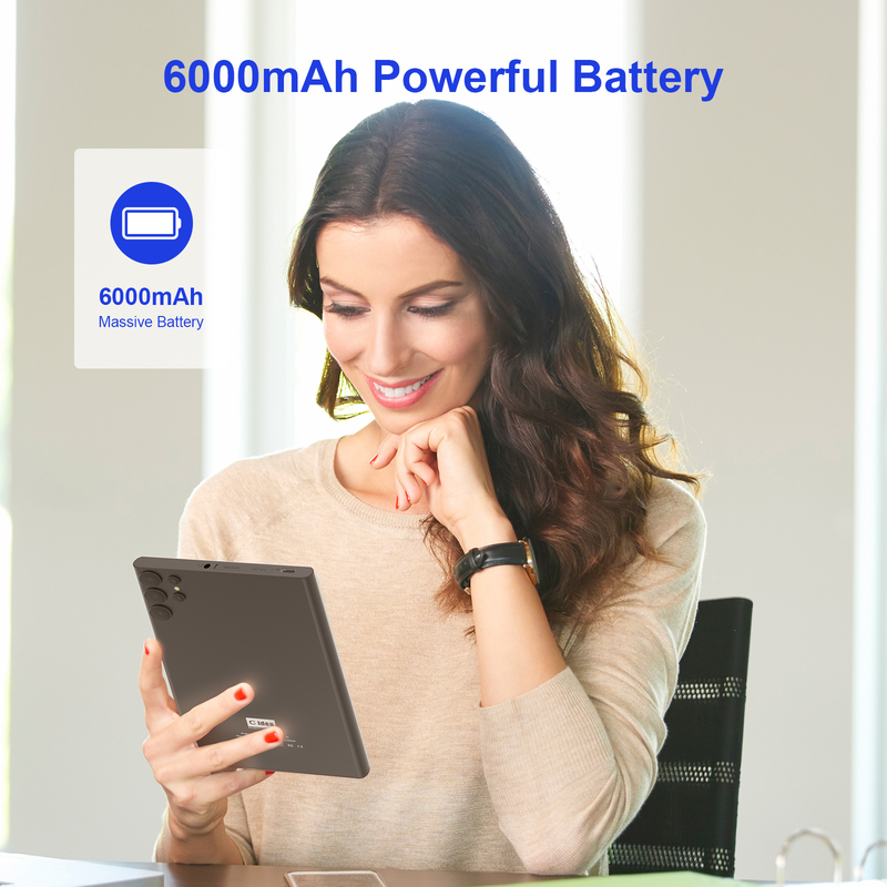 C idee 7 inch Wifi Tablet met Case 8+256GB Storage Quad Core Processor 600x1024 IPS Touchscreen CM524 zwart