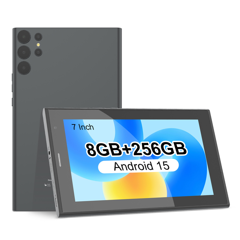 C idea 7 inch Wifi Tablet met Hoes 8+256GB Opslag Quad Core Processor 600x1024 IPS Touchscreen CM524 grijs