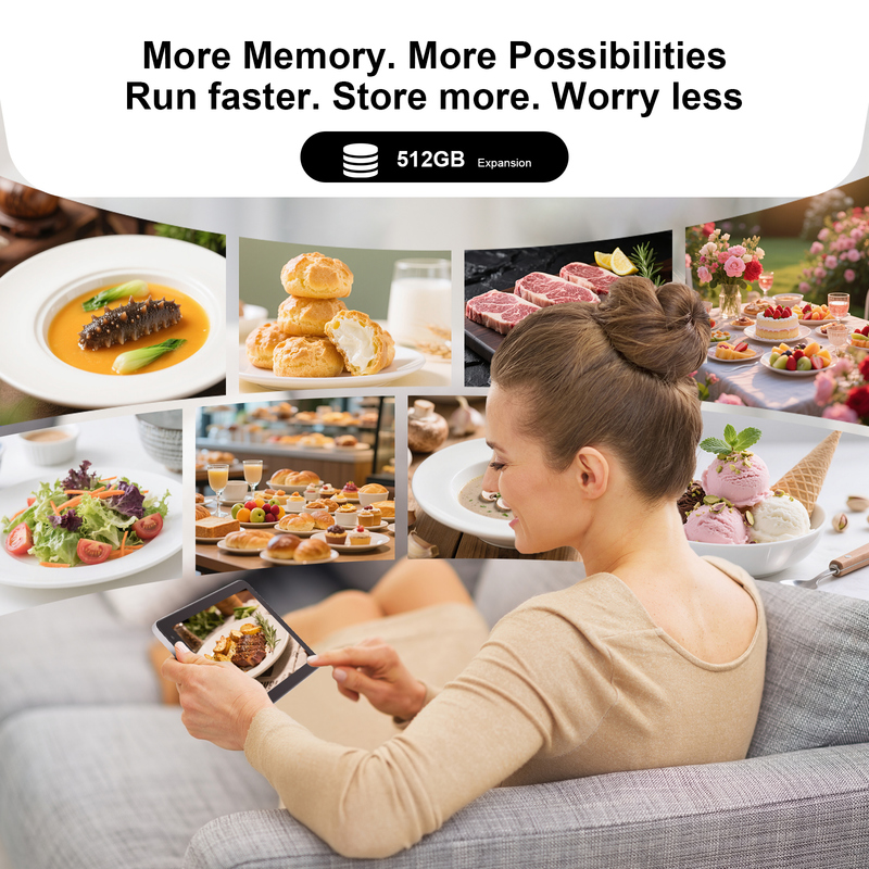 C idea 7 inch Wifi Tablet met hoes 8+256GB Opslag Quad Core Processor 600x1024 IPS Touchscreen CM528 wit