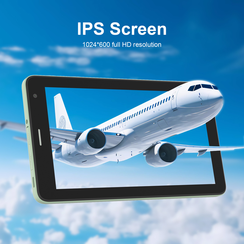 C idea 7 inch Wifi Tablet met hoes 8+256GB Opslag Quad Core Processor 600x1024 IPS Touchscreen CM528 Groen