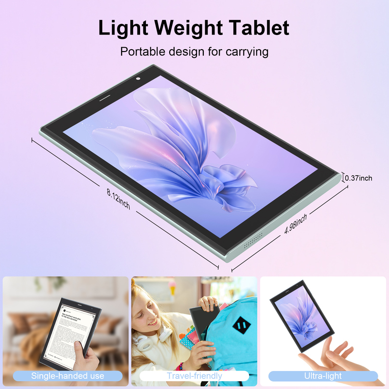 C idee 8 inch Wifi Tablet met 8+512GB opslag Quad Core Processor 800x1280 IPS Touchscreen groen CM824