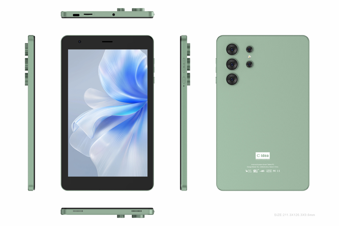 C idea 8 inch Wifi Tablet met 8+512GB Opslag MTK6737 Quad Core Processor 800x1280 IPS Touchscreen CM826