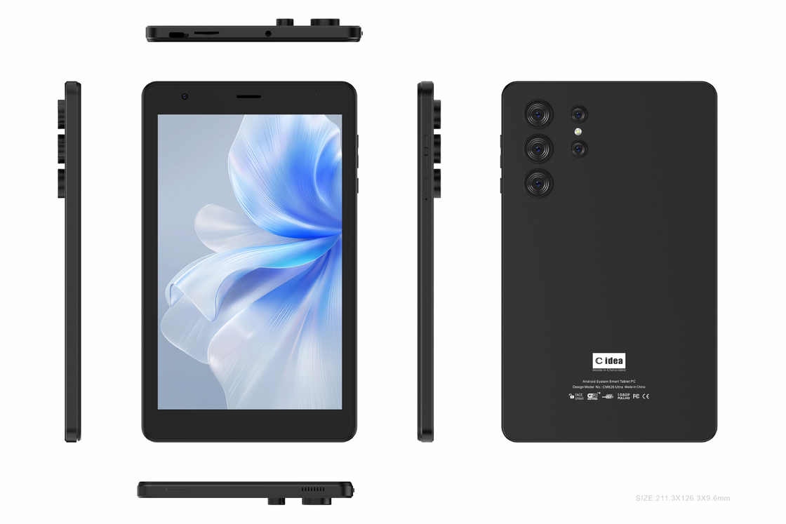 C idea 8 inch Wifi Tablet met 8+512GB Opslag MTK6737 Quad Core Processor 800x1280 IPS Touchscreen CM826