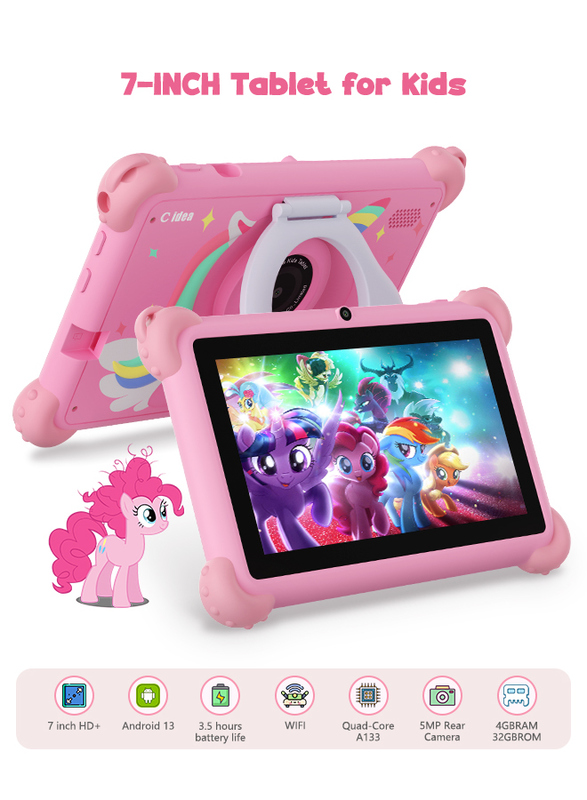 C Idea 7 Inch Android 14 Educational Smart Tablet Voor Studenten CM88 roze