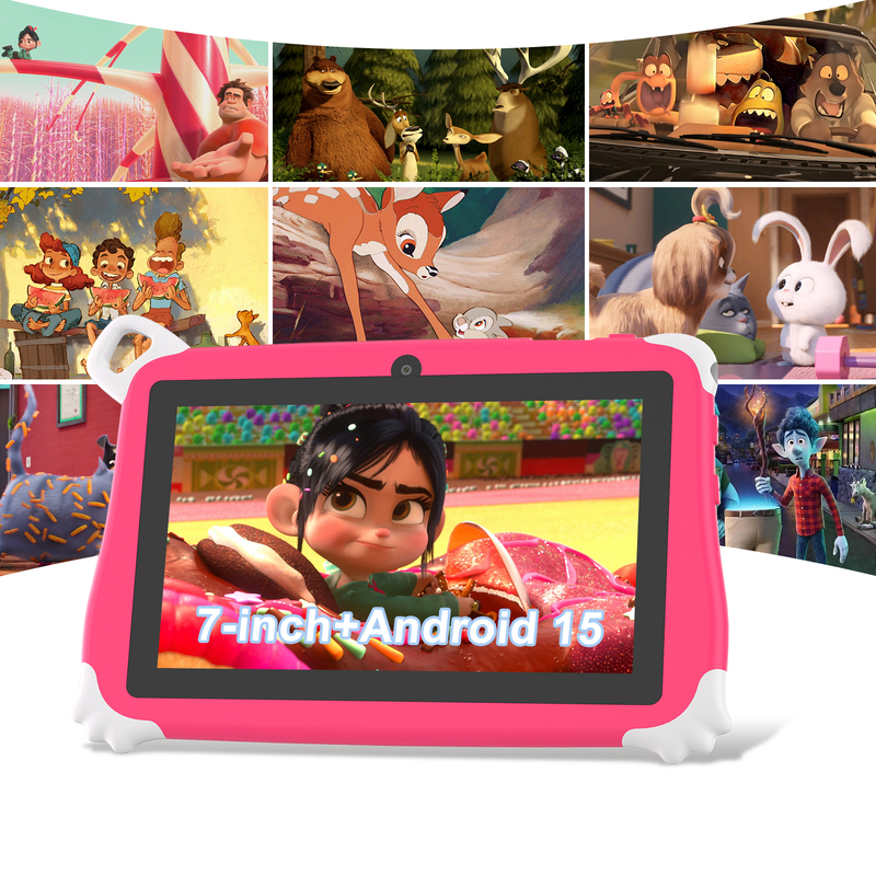 C Idea Android 15 Kindertablet 8+256GB Educatieve Tablet Kidspad met Vriendelijke APP CM86 roze