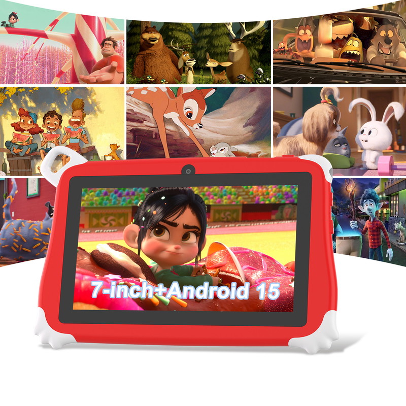 C Idea Android 15 Kids Tablet 8+256GB Educational Tablet Kidspad met Vriendelijke APP CM86 rood
