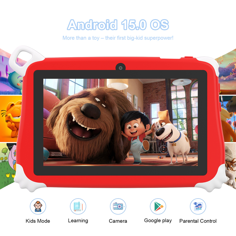 C Idea Android 15 Kids Tablet 8+256GB Educational Tablet Kidspad met Vriendelijke APP CM86 rood