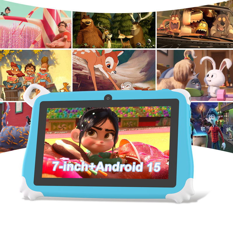 C Idea Android 15 Kindertablet 8+256GB Educatieve Tablet Kidspad met Vriendelijke APP CM86 blauw