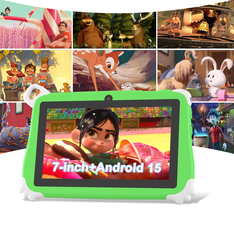 C Idea Android 15 Kindertablet 8+256GB Educatieve Tablet Kidspad met Vriendelijke APP CM86 groen