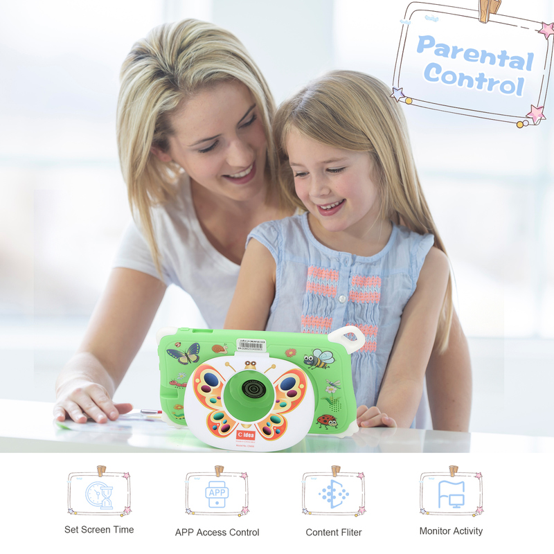 C Idea Android 15 Kindertablet 8+256GB Educatieve Tablet Kidspad met Vriendelijke APP CM86 groen