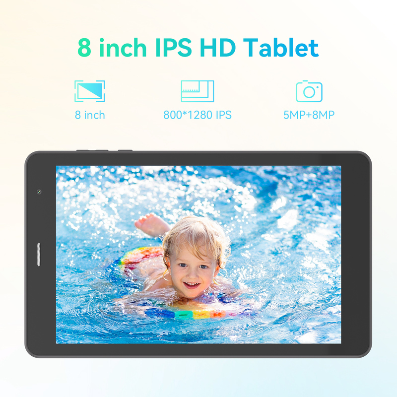 C idea Youth 8 inch Tablet Android 15 met Zwart Licht Scherm, WiFi, 8GB + 512GB, 800*1280 IPS incell CM828