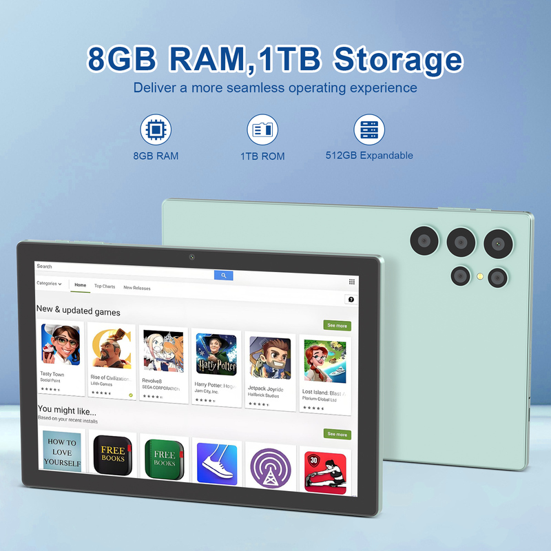 C idea 10,1 inch Android WiFi Touchscreen Tablet PC met 5G LET Toetsenbord CM8900plus