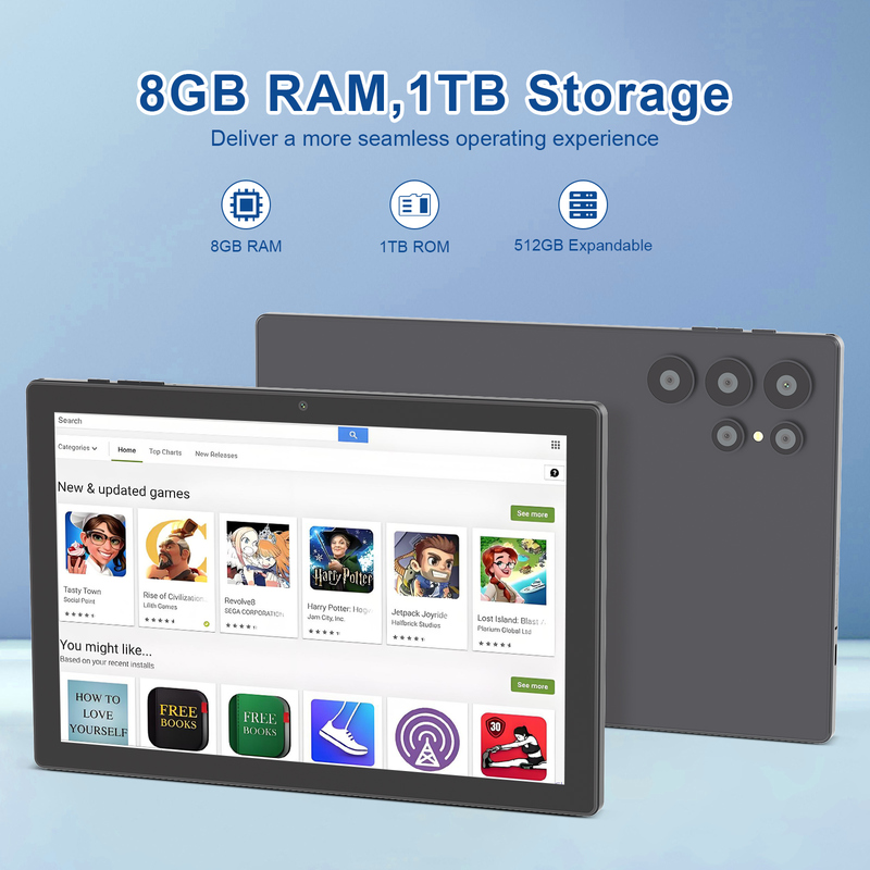 C idea 10,1 inch Android WiFi Touchscreen Tablet PC met 5G LET Toetsenbord CM8900plus