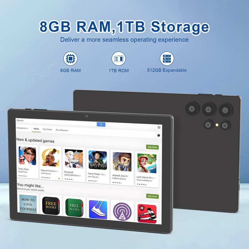 C idea 10,1 inch Android WiFi Touchscreen Tablet PC met 5G LET Toetsenbord CM8900plus