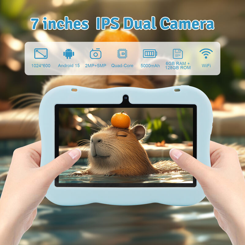 C idee Youth 7 Inch Tablet Android 15 met tf kaart slot, WiFi,6GB +128GB, 1024*600 IPS incell CM66