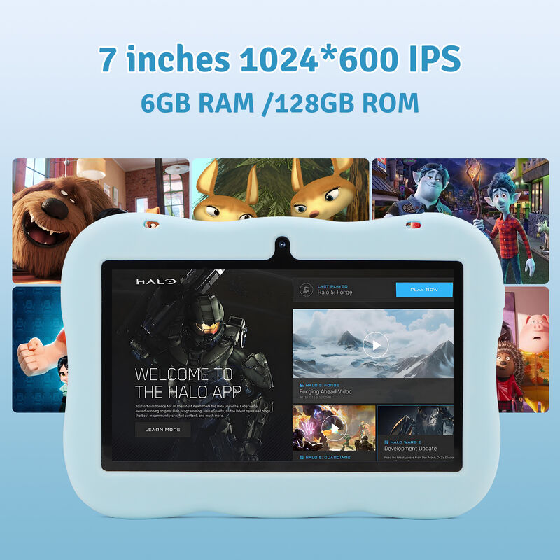 C idee Youth 7 Inch Tablet Android 15 met tf kaart slot, WiFi,6GB +128GB, 1024*600 IPS incell CM66