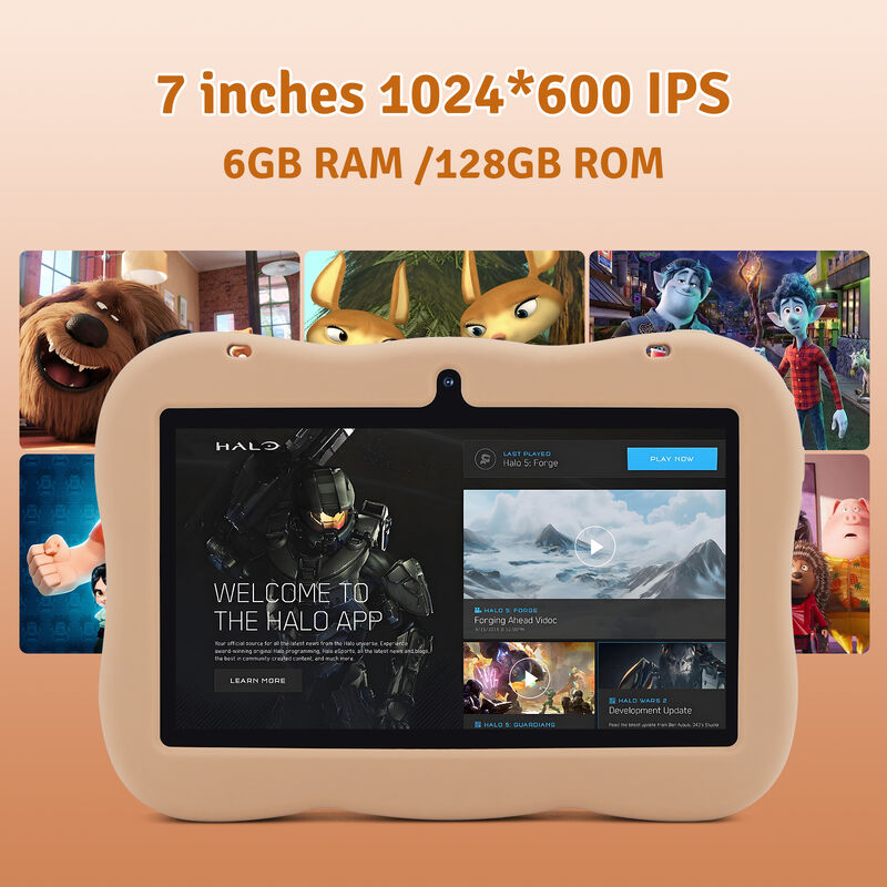 C idee Youth 7 Inch Tablet Android 15 met tf kaart slot, WiFi,6GB +128GB, 1024*600 IPS incell CM66