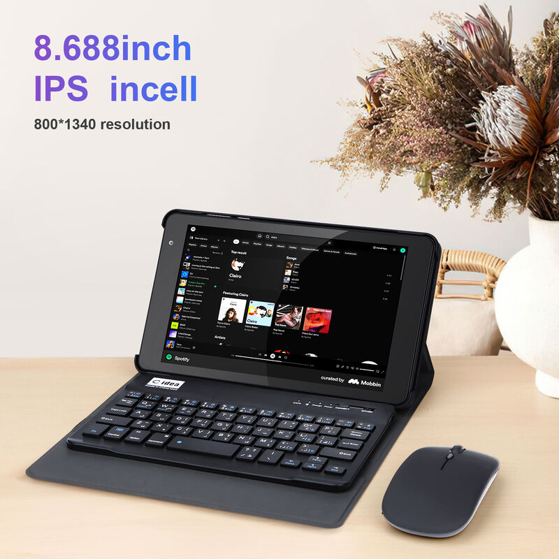 C idee 8 inch Smart Tablet PC Met toetsenbord 8GB RAM+512 ROM 800*1340 IPS incell Touchscreen Display Zwart CM866