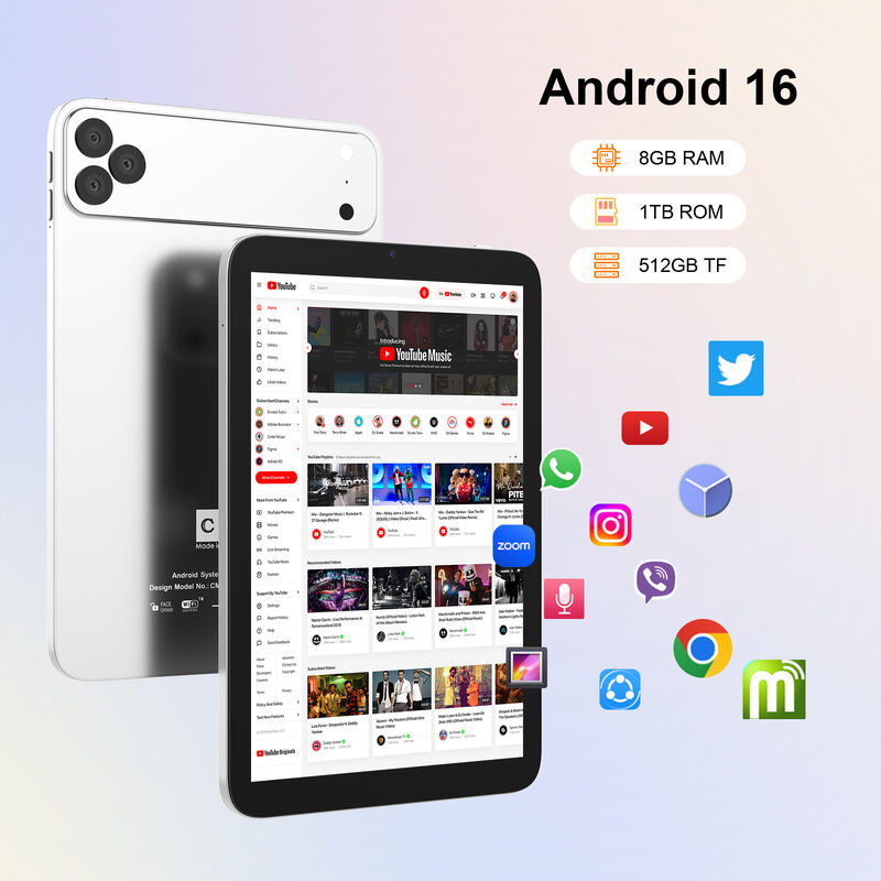 C idee 10,1 inch Android WiFi Touch Screen blauw Tablet PC met 5G Keyboard Quad-core CM10017Air