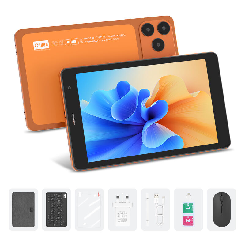 C idee 7 inch Wifi Tablet met hoes 8+256GB Opslag Quad Core Processor 600x1024 IPS Touchscreen CM517 air