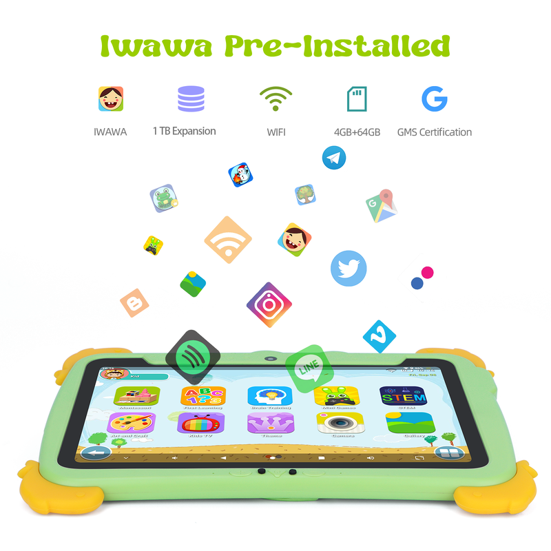 C Idea 10,1-inch Android Tablet 4GB RAM 64GB ROM Tablet Kidspad P1100