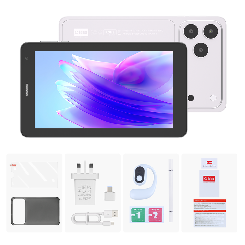 C idee 7 Inch Android Smart Tablet 8+256GB 8*CortexTm-A53 WiFi Tablet HD Touchscreen CM517 air