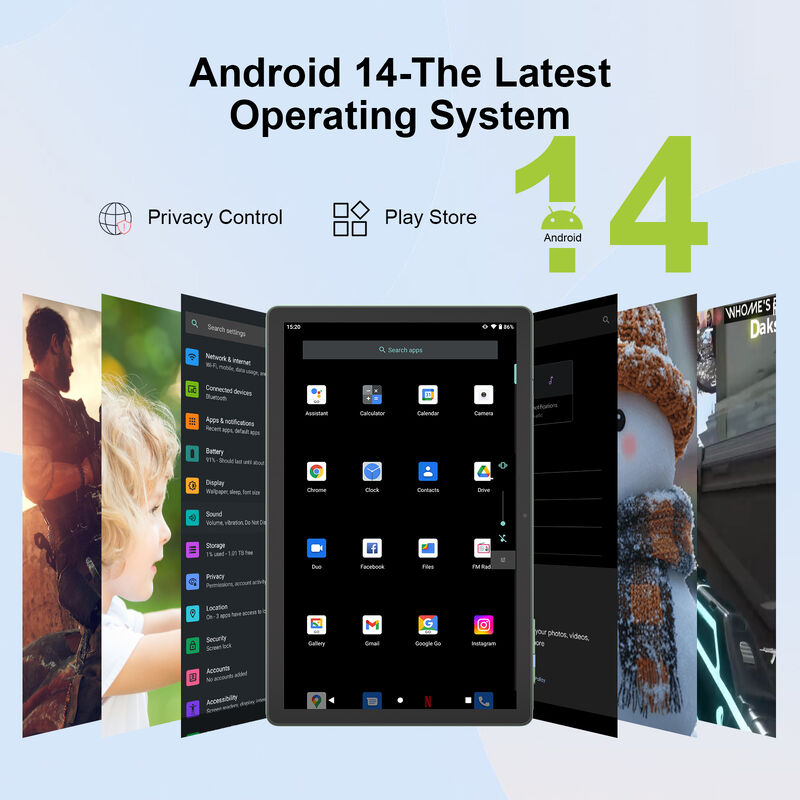 C Idea Factory 10.36 inch tablet 8GB RAM + 1TB ROM Dual Camera Android 14 Tablet Met SIM-kaart voor volwassenen CM10500 Plus (groen)